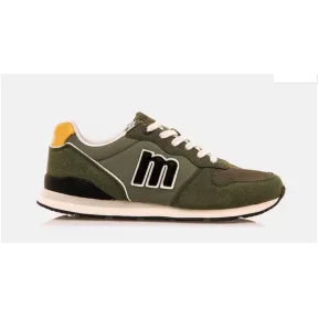 Zapatillas negras deportivas para hombre con logotipo Verde Mustang