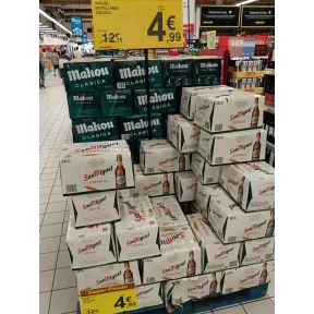 Pack de 24 botellines San Miguel en Carrefour Parla