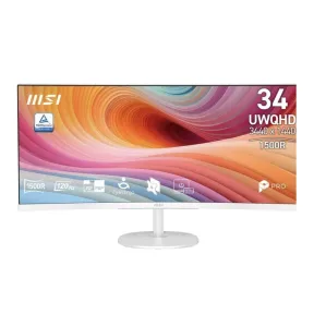 Monitor Curvo MSI 34" UltraWide Quad HD 120Hz en Blanco