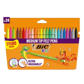 Pack BIC de 18+6 rotuladores lavables para niños Kids