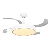Ventilador de Techo Blanco 96W con LED y Mando a Distancia