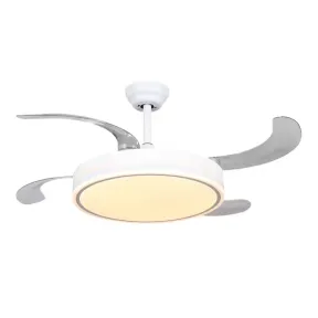 Ventilador de Techo Blanco 96W con LED y Mando a Distancia