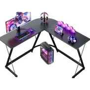 Mesa en L 120x120 cm Color Negro Coleshome