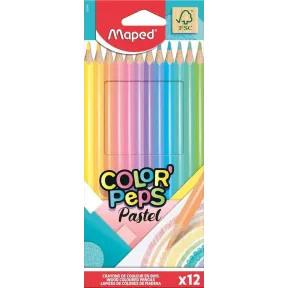 Lápices Maped pastel de madera - 12 piezas