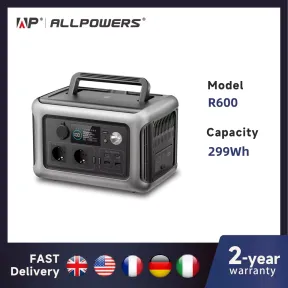 Estación portátil ALLPOWERS R600 con batería LiFeP04 de 299Wh