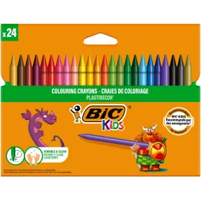Ceras de Colores BIC Kids - Set de 24 Unidades