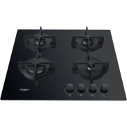 Encimera de gas Whirlpool GOB 616NB Negro Integrado 59 cm