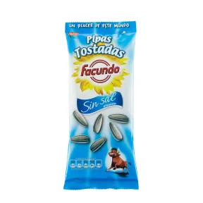 Pipas de Girasol Tostadas Sin Sal Añadida 100g - 4x Facundo