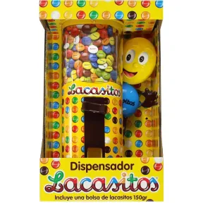 Dispensador Lacasitos 150 g con Grageas de Chocolate Sin Gluten