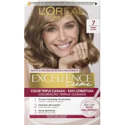 Tinte Permanente L'Oréal Paris Excellence Crème 7 Rubio x3