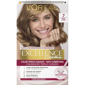 Tinte Permanente L'Oréal Paris Excellence Crème 7 Rubio x3