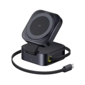Cargador Baseus PicoGo 67W 2-en-1 MagSafe Qi2 Negro