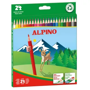 Estuche de 24 Lápices de Colores Alpino (0,16 €/unidad)