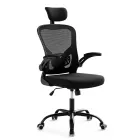 Silla de Oficina Giratoria y Basculante Negra Relaxdays