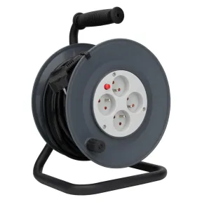Carrete de 25m HO5VV-F con 4 tomas y disyuntor Zenitech