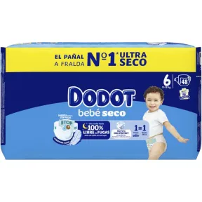 Pañales Talla 6 Dodot para Bebés Secos
