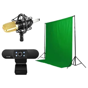 Pack 4 en 1 para Streaming: Webcam, Micrófono y Accesorios
