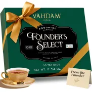 Surtido de Té VAHDAM - Caja de Regalo (6 Sabores, 36 Bolsas)