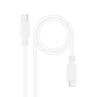 Cable USB-C 1m 3A Blanco Nanocable 10.01.2301-W USB 2.0