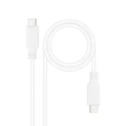 Cable USB-C 1m 3A Blanco Nanocable 10.01.2301-W USB 2.0