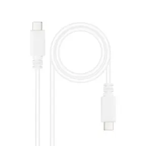 Cable USB-C 1m 3A Blanco Nanocable 10.01.2301-W USB 2.0
