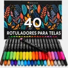Pack de 40 Rotuladores Indelebles para Textiles - Punta Fina