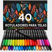 Pack de 40 Rotuladores Indelebles para Textiles - Punta Fina