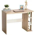 Escritorio de Madera HomCom con 3 Estantes 100x55x74cm