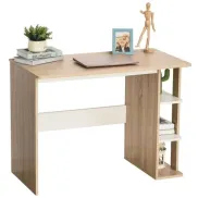 Escritorio de Madera HomCom con 3 Estantes 100x55x74cm