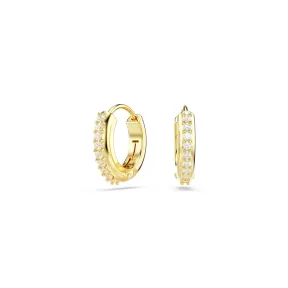 Pendientes de aro Swarovski Matrix con baño de oro y zirconitas