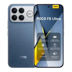 Xiaomi POCO F8 Ultra Azul y Negro 16+512GB con 100W cargador