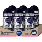 Desodorante Original Black & White Invisible Roll On 6x50ml