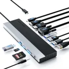 Estación USB-C WAVLINK para 3 monitores y múltiples puertos
