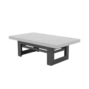 Mesa auxiliar de jardín gris Las Vegas - Aluminio 80x67.5x143.5 cm