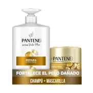 Champú y Mascarilla Pantene Pro-V para Pelo Seco y Dañado