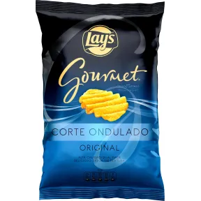 Patatas fritas Onduladas con sal, Lay's Gourmet - 4 unidades