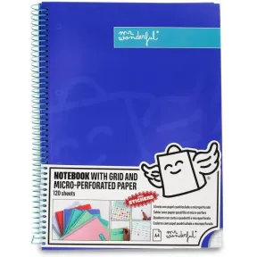 Mr. Wonderful Libreta A4 con 240 Páginas y Pegatinas