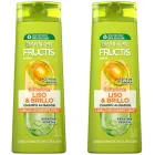 Champú Garnier Fructis Liso & Brillo 2x380ml