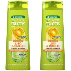 Champú Garnier Fructis Liso & Brillo 2x380ml