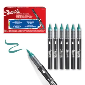 Rotuladores Acrílicos Verde Esmeralda Sharpie, 6 Pzas.