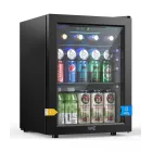 Mini Nevera 48L con Puerta de Cristal y Temperatura Regulable