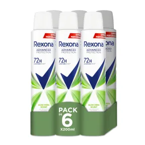 Rexona Desodorante Aerosol Mujer Aloe Vera 72h 200 ML