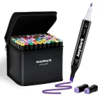 AnyMark Set de 80 rotuladores de punta doble
