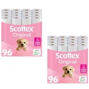 Papel higiénico Scottex Original, 192 rollos en 6 packs