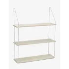 Estante de Madera Maciza y Acero HEJLSMINDE de 3 estantes