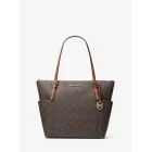 Bolso mediano Hyde de tejido granulado con logotipo MK