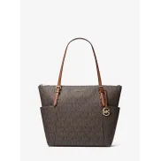 Bolso mediano Hyde de tejido granulado con logotipo MK