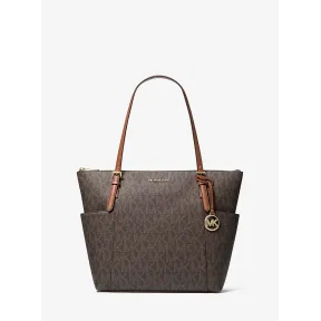 Bolso mediano Hyde de tejido granulado con logotipo MK