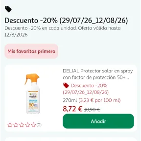 Descuento del 20% en cada unidad. Oferta válida.