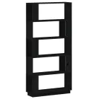 Estantería separadora de pino 80x25x163,5 cm en colores natural, blanco o gris